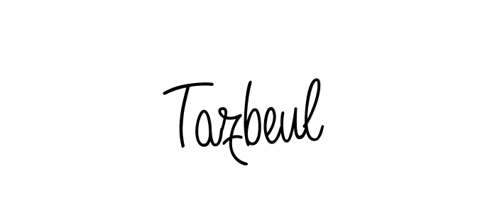 You should practise on your own different ways (Angelique-Rose-font-FFP) to write your name (Tazbeul) in signature. don't let someone else do it for you. Tazbeul signature style 5 images and pictures png