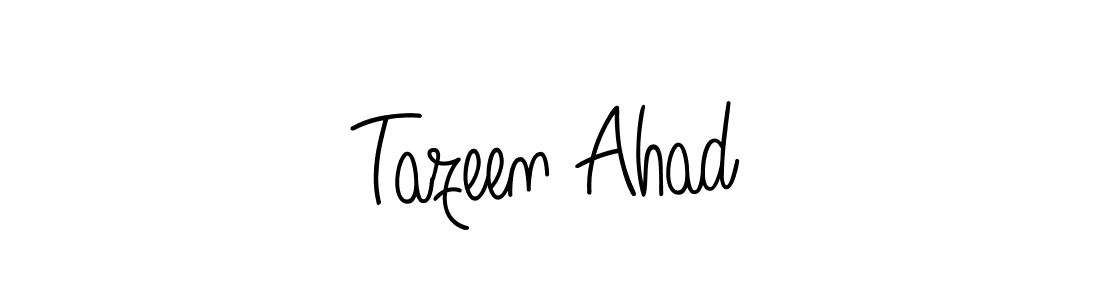 Once you've used our free online signature maker to create your best signature Angelique-Rose-font-FFP style, it's time to enjoy all of the benefits that Tazeen Ahad name signing documents. Tazeen Ahad signature style 5 images and pictures png