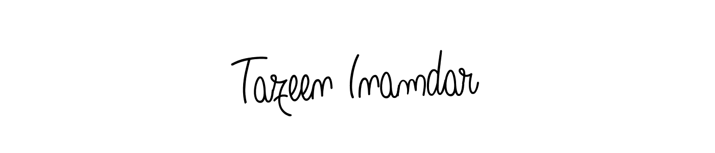 This is the best signature style for the Tazeen Inamdar name. Also you like these signature font (Angelique-Rose-font-FFP). Mix name signature. Tazeen Inamdar signature style 5 images and pictures png