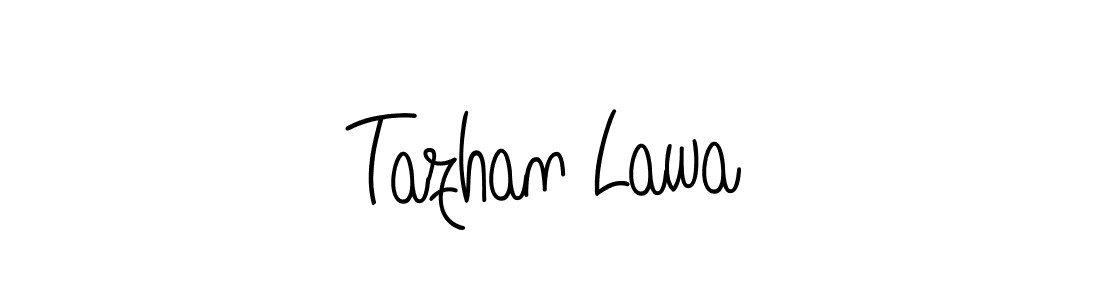 Create a beautiful signature design for name Tazhan Lawa. With this signature (Angelique-Rose-font-FFP) fonts, you can make a handwritten signature for free. Tazhan Lawa signature style 5 images and pictures png