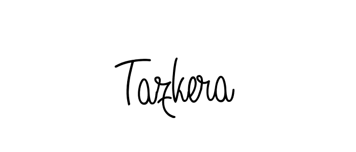 Use a signature maker to create a handwritten signature online. With this signature software, you can design (Angelique-Rose-font-FFP) your own signature for name Tazkera. Tazkera signature style 5 images and pictures png