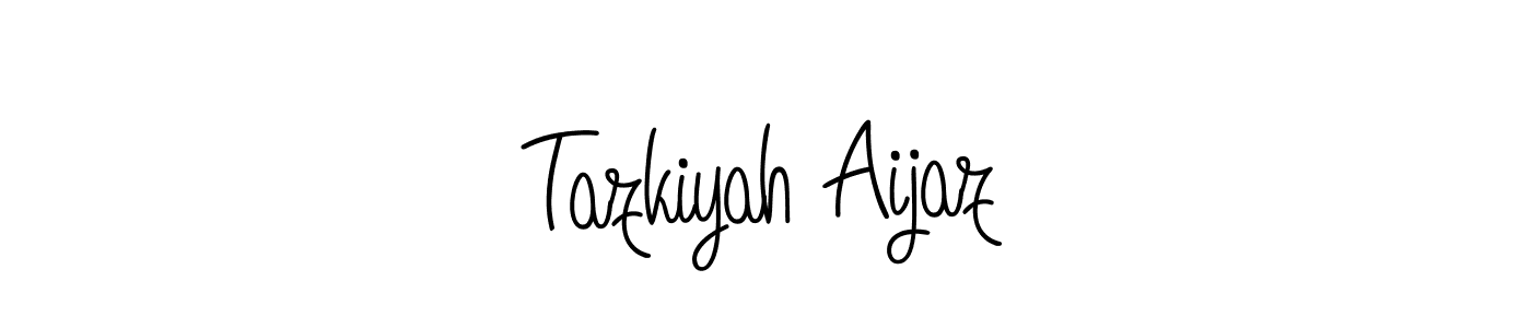 You can use this online signature creator to create a handwritten signature for the name Tazkiyah Aijaz. This is the best online autograph maker. Tazkiyah Aijaz signature style 5 images and pictures png
