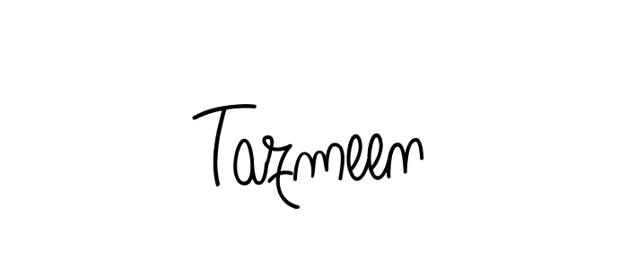 Make a beautiful signature design for name Tazmeen. With this signature (Angelique-Rose-font-FFP) style, you can create a handwritten signature for free. Tazmeen signature style 5 images and pictures png