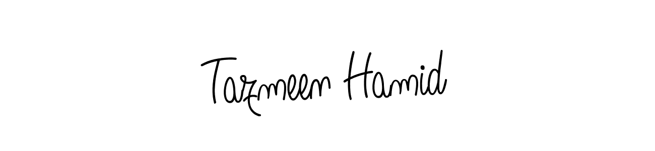 Tazmeen Hamid stylish signature style. Best Handwritten Sign (Angelique-Rose-font-FFP) for my name. Handwritten Signature Collection Ideas for my name Tazmeen Hamid. Tazmeen Hamid signature style 5 images and pictures png