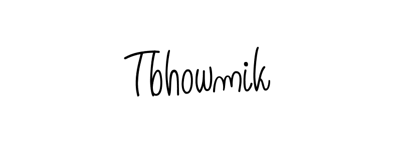 Tbhowmik stylish signature style. Best Handwritten Sign (Angelique-Rose-font-FFP) for my name. Handwritten Signature Collection Ideas for my name Tbhowmik. Tbhowmik signature style 5 images and pictures png
