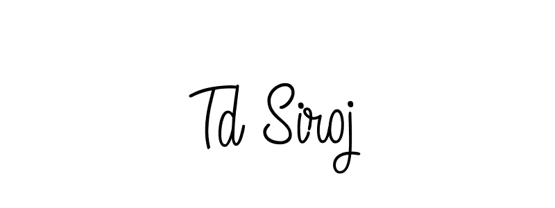 Design your own signature with our free online signature maker. With this signature software, you can create a handwritten (Angelique-Rose-font-FFP) signature for name Td Siroj. Td Siroj signature style 5 images and pictures png