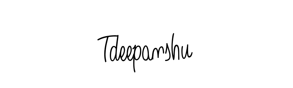 Use a signature maker to create a handwritten signature online. With this signature software, you can design (Angelique-Rose-font-FFP) your own signature for name Tdeepanshu. Tdeepanshu signature style 5 images and pictures png