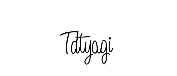 Design your own signature with our free online signature maker. With this signature software, you can create a handwritten (Angelique-Rose-font-FFP) signature for name Tdtyagi. Tdtyagi signature style 5 images and pictures png