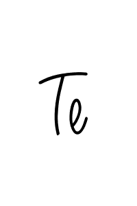 The best way (Angelique-Rose-font-FFP) to make a short signature is to pick only two or three words in your name. The name Te include a total of six letters. For converting this name. Te signature style 5 images and pictures png