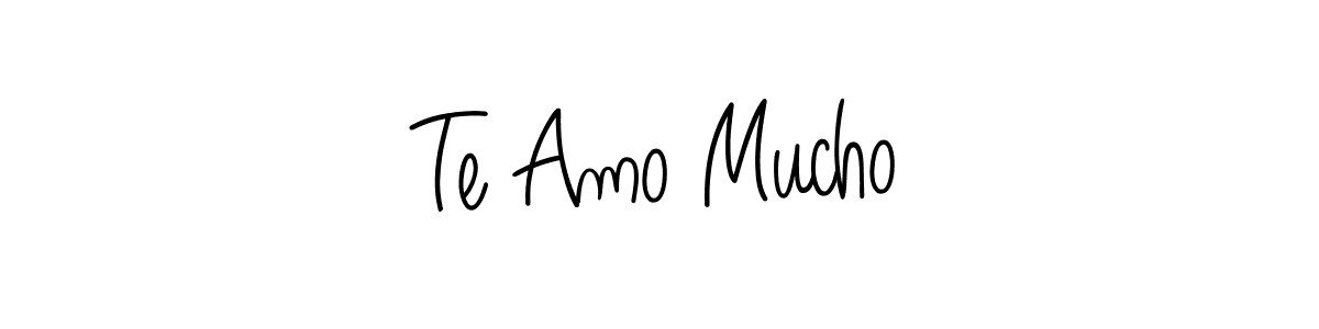 The best way (Angelique-Rose-font-FFP) to make a short signature is to pick only two or three words in your name. The name Te Amo Mucho include a total of six letters. For converting this name. Te Amo Mucho signature style 5 images and pictures png