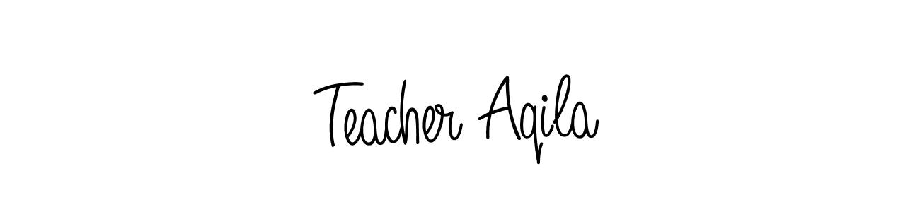 Similarly Angelique-Rose-font-FFP is the best handwritten signature design. Signature creator online .You can use it as an online autograph creator for name Teacher Aqila. Teacher Aqila signature style 5 images and pictures png