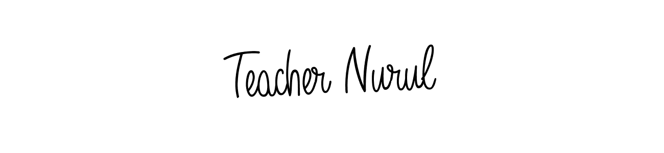 Angelique-Rose-font-FFP is a professional signature style that is perfect for those who want to add a touch of class to their signature. It is also a great choice for those who want to make their signature more unique. Get Teacher Nurul name to fancy signature for free. Teacher Nurul signature style 5 images and pictures png