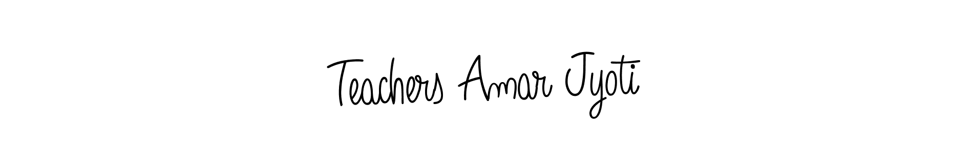 Create a beautiful signature design for name Teachers Amar Jyoti. With this signature (Angelique-Rose-font-FFP) fonts, you can make a handwritten signature for free. Teachers Amar Jyoti signature style 5 images and pictures png