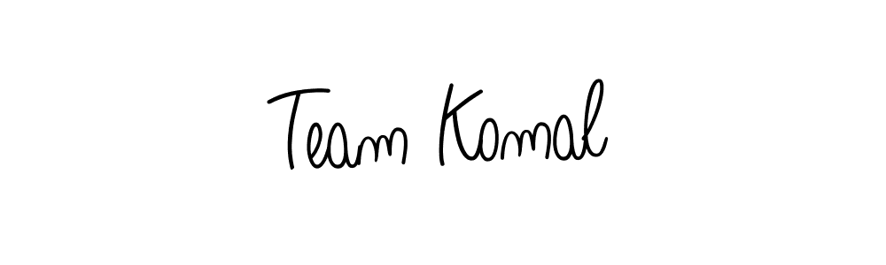 How to make Team Komal signature? Angelique-Rose-font-FFP is a professional autograph style. Create handwritten signature for Team Komal name. Team Komal signature style 5 images and pictures png