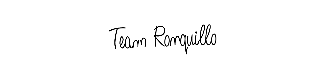Create a beautiful signature design for name Team Ronquillo. With this signature (Angelique-Rose-font-FFP) fonts, you can make a handwritten signature for free. Team Ronquillo signature style 5 images and pictures png