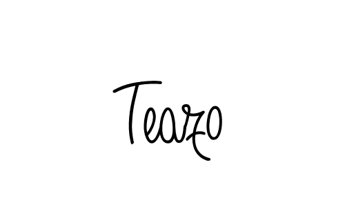 Teazo stylish signature style. Best Handwritten Sign (Angelique-Rose-font-FFP) for my name. Handwritten Signature Collection Ideas for my name Teazo. Teazo signature style 5 images and pictures png