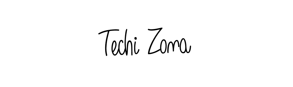 How to make Techi Zona name signature. Use Angelique-Rose-font-FFP style for creating short signs online. This is the latest handwritten sign. Techi Zona signature style 5 images and pictures png