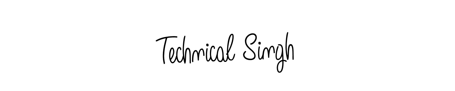 Make a beautiful signature design for name Technical Singh. With this signature (Angelique-Rose-font-FFP) style, you can create a handwritten signature for free. Technical Singh signature style 5 images and pictures png