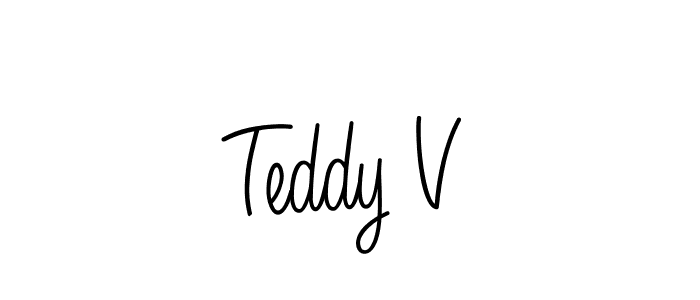 Design your own signature with our free online signature maker. With this signature software, you can create a handwritten (Angelique-Rose-font-FFP) signature for name Teddy V. Teddy V signature style 5 images and pictures png