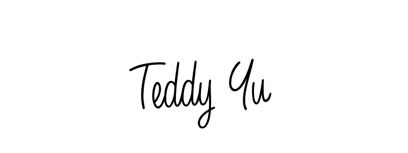 Use a signature maker to create a handwritten signature online. With this signature software, you can design (Angelique-Rose-font-FFP) your own signature for name Teddy Yu. Teddy Yu signature style 5 images and pictures png