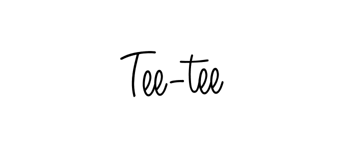 The best way (Angelique-Rose-font-FFP) to make a short signature is to pick only two or three words in your name. The name Tee-tee include a total of six letters. For converting this name. Tee-tee signature style 5 images and pictures png