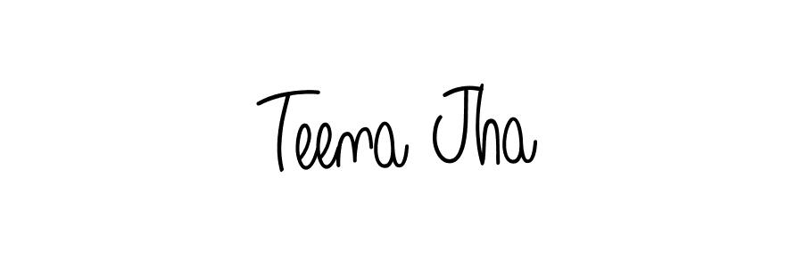 if you are searching for the best signature style for your name Teena Jha. so please give up your signature search. here we have designed multiple signature styles  using Angelique-Rose-font-FFP. Teena Jha signature style 5 images and pictures png