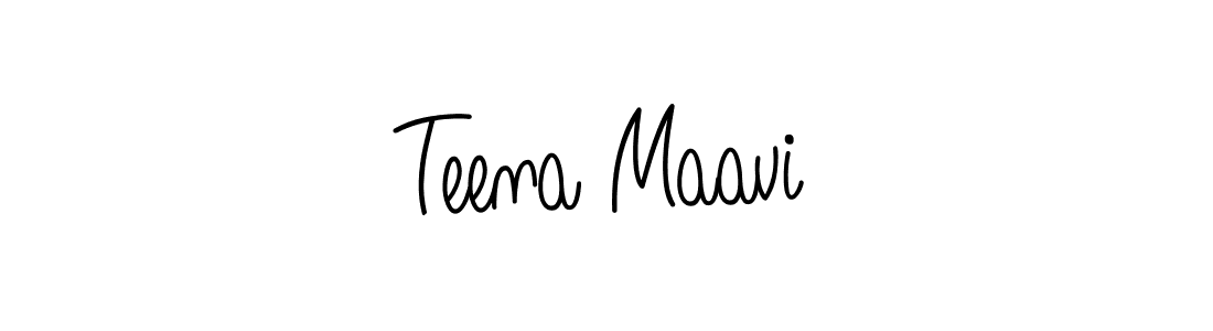 Create a beautiful signature design for name Teena Maavi. With this signature (Angelique-Rose-font-FFP) fonts, you can make a handwritten signature for free. Teena Maavi signature style 5 images and pictures png