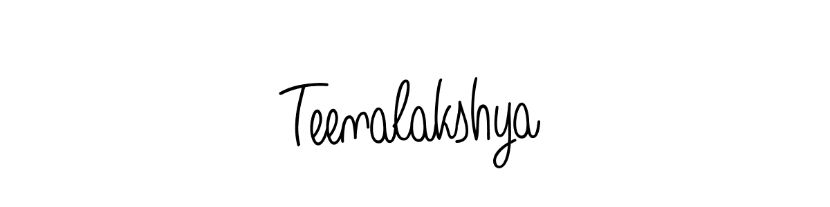 Design your own signature with our free online signature maker. With this signature software, you can create a handwritten (Angelique-Rose-font-FFP) signature for name Teenalakshya. Teenalakshya signature style 5 images and pictures png