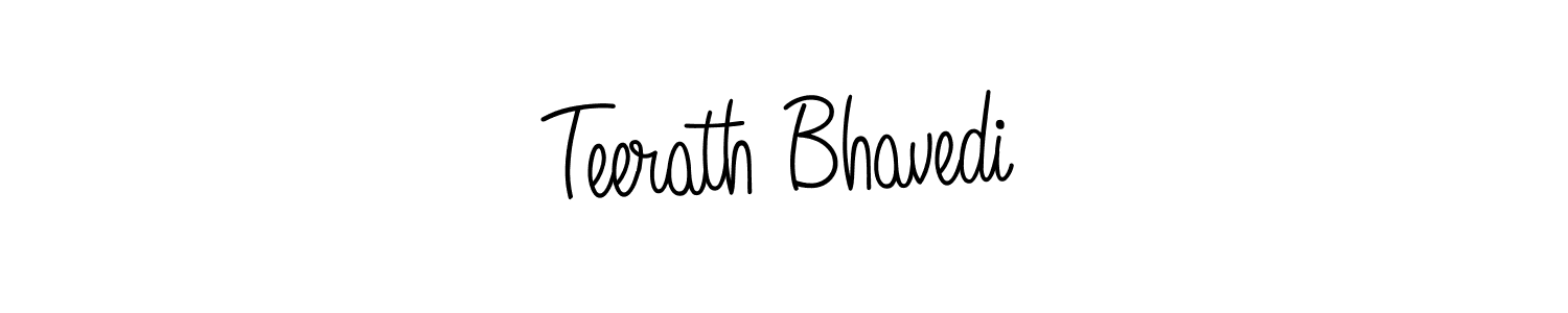 How to make Teerath Bhavedi name signature. Use Angelique-Rose-font-FFP style for creating short signs online. This is the latest handwritten sign. Teerath Bhavedi signature style 5 images and pictures png