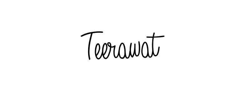Use a signature maker to create a handwritten signature online. With this signature software, you can design (Angelique-Rose-font-FFP) your own signature for name Teerawat. Teerawat signature style 5 images and pictures png