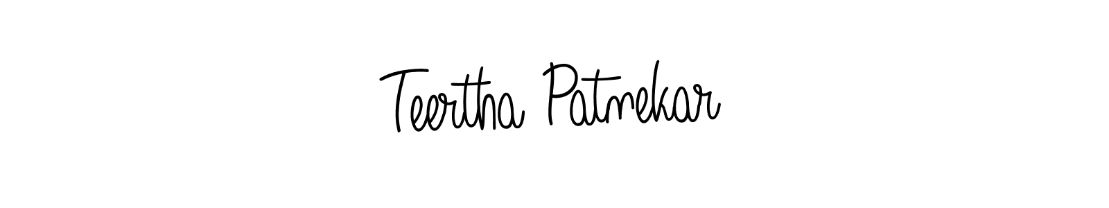 Make a beautiful signature design for name Teertha Patnekar. With this signature (Angelique-Rose-font-FFP) style, you can create a handwritten signature for free. Teertha Patnekar signature style 5 images and pictures png