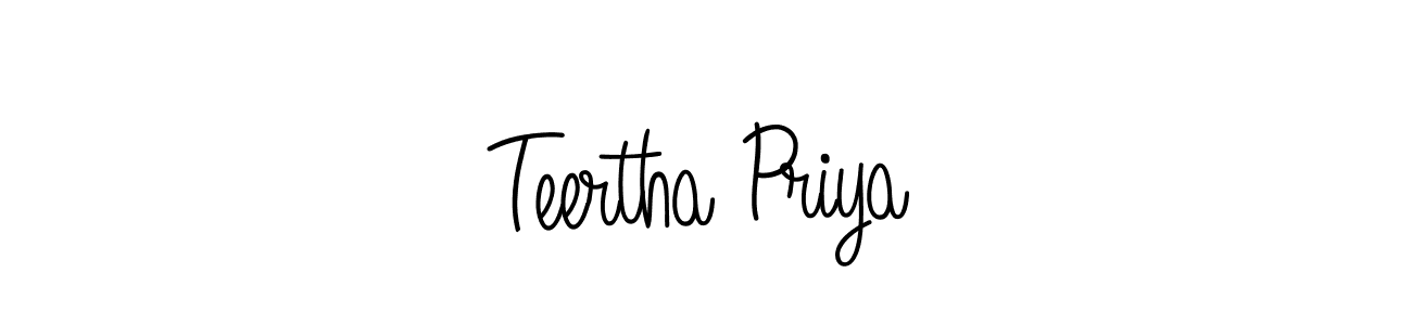 Angelique-Rose-font-FFP is a professional signature style that is perfect for those who want to add a touch of class to their signature. It is also a great choice for those who want to make their signature more unique. Get Teertha Priya name to fancy signature for free. Teertha Priya signature style 5 images and pictures png