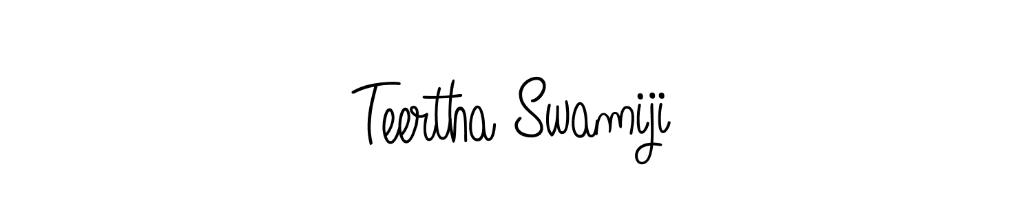 Design your own signature with our free online signature maker. With this signature software, you can create a handwritten (Angelique-Rose-font-FFP) signature for name Teertha Swamiji. Teertha Swamiji signature style 5 images and pictures png