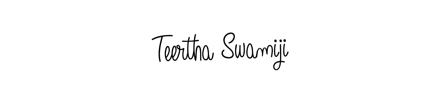 Design your own signature with our free online signature maker. With this signature software, you can create a handwritten (Angelique-Rose-font-FFP) signature for name Teertha Swamiji. Teertha Swamiji signature style 5 images and pictures png