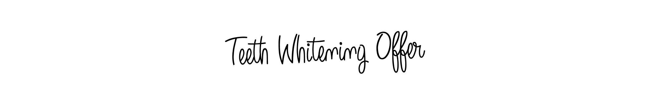 Create a beautiful signature design for name Teeth Whitening Offer. With this signature (Angelique-Rose-font-FFP) fonts, you can make a handwritten signature for free. Teeth Whitening Offer signature style 5 images and pictures png