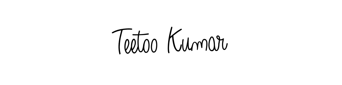 How to make Teetoo Kumar signature? Angelique-Rose-font-FFP is a professional autograph style. Create handwritten signature for Teetoo Kumar name. Teetoo Kumar signature style 5 images and pictures png