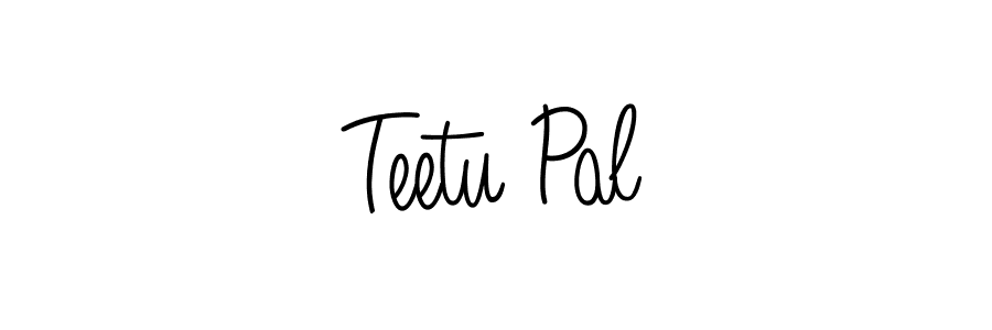 Make a beautiful signature design for name Teetu Pal. With this signature (Angelique-Rose-font-FFP) style, you can create a handwritten signature for free. Teetu Pal signature style 5 images and pictures png