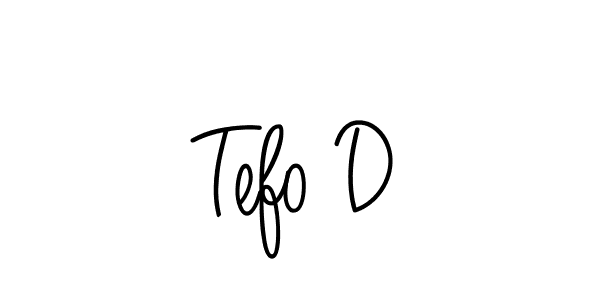 Design your own signature with our free online signature maker. With this signature software, you can create a handwritten (Angelique-Rose-font-FFP) signature for name Tefo D. Tefo D signature style 5 images and pictures png