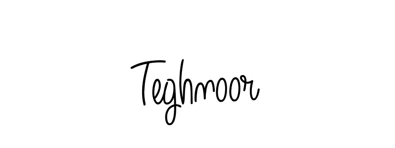 Make a beautiful signature design for name Teghnoor. With this signature (Angelique-Rose-font-FFP) style, you can create a handwritten signature for free. Teghnoor signature style 5 images and pictures png