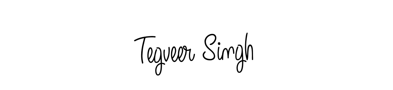 Use a signature maker to create a handwritten signature online. With this signature software, you can design (Angelique-Rose-font-FFP) your own signature for name Tegveer Singh. Tegveer Singh signature style 5 images and pictures png