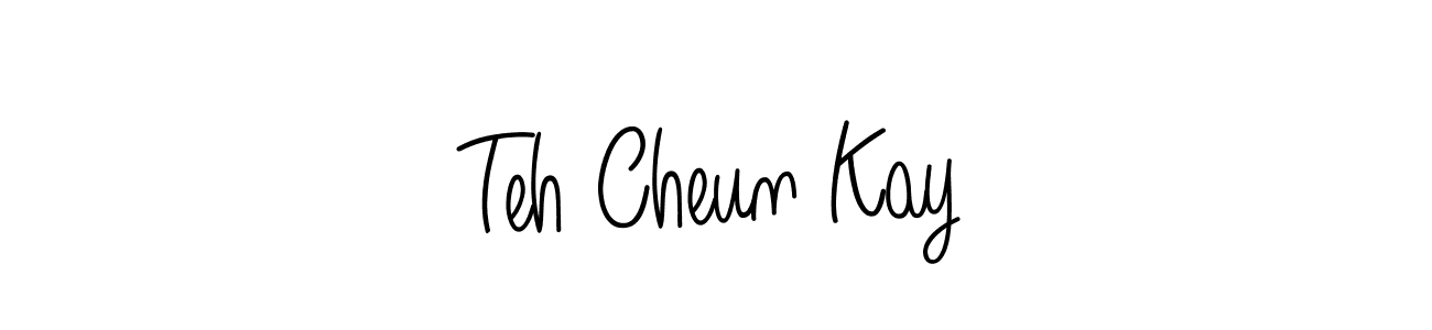 Design your own signature with our free online signature maker. With this signature software, you can create a handwritten (Angelique-Rose-font-FFP) signature for name Teh Cheun Kay. Teh Cheun Kay signature style 5 images and pictures png