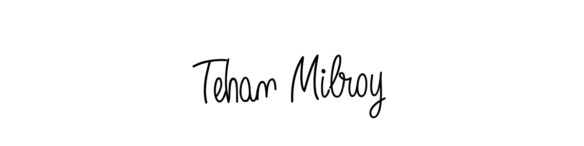 Use a signature maker to create a handwritten signature online. With this signature software, you can design (Angelique-Rose-font-FFP) your own signature for name Tehan Milroy. Tehan Milroy signature style 5 images and pictures png