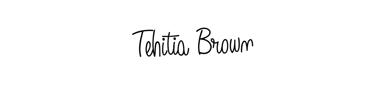 Tehitia Brown stylish signature style. Best Handwritten Sign (Angelique-Rose-font-FFP) for my name. Handwritten Signature Collection Ideas for my name Tehitia Brown. Tehitia Brown signature style 5 images and pictures png