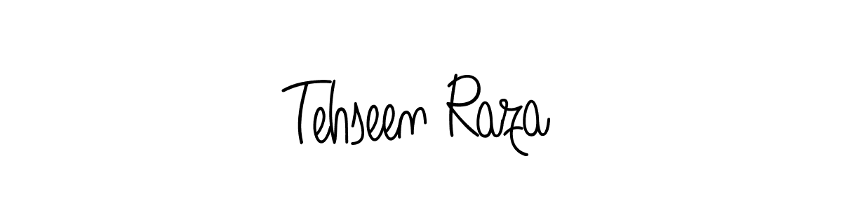 Make a beautiful signature design for name Tehseen Raza. With this signature (Angelique-Rose-font-FFP) style, you can create a handwritten signature for free. Tehseen Raza signature style 5 images and pictures png