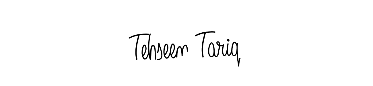 Make a beautiful signature design for name Tehseen Tariq. With this signature (Angelique-Rose-font-FFP) style, you can create a handwritten signature for free. Tehseen Tariq signature style 5 images and pictures png