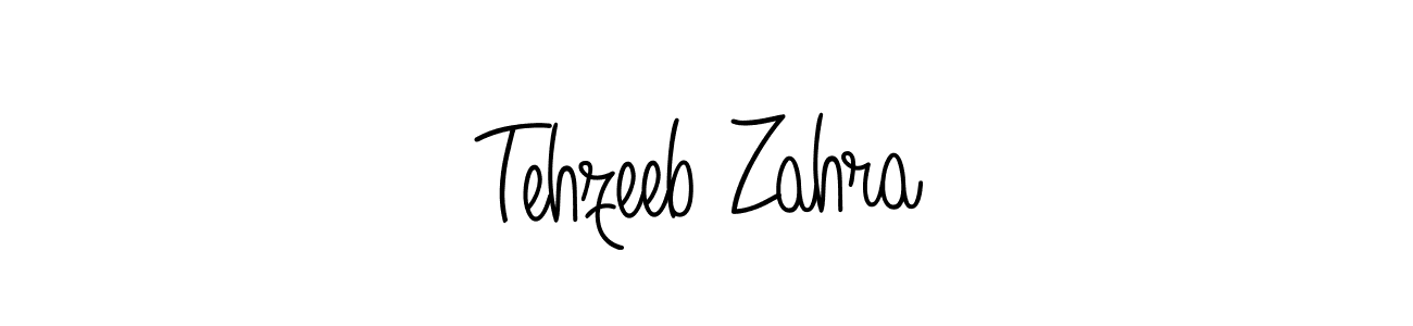 Make a beautiful signature design for name Tehzeeb Zahra. With this signature (Angelique-Rose-font-FFP) style, you can create a handwritten signature for free. Tehzeeb Zahra signature style 5 images and pictures png