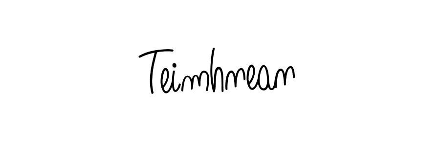 Teimhnean stylish signature style. Best Handwritten Sign (Angelique-Rose-font-FFP) for my name. Handwritten Signature Collection Ideas for my name Teimhnean. Teimhnean signature style 5 images and pictures png
