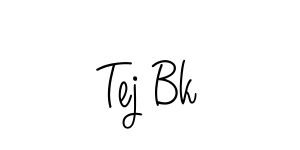 Make a beautiful signature design for name Tej Bk. With this signature (Angelique-Rose-font-FFP) style, you can create a handwritten signature for free. Tej Bk signature style 5 images and pictures png