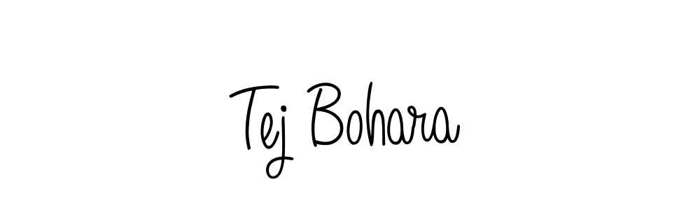 You should practise on your own different ways (Angelique-Rose-font-FFP) to write your name (Tej Bohara) in signature. don't let someone else do it for you. Tej Bohara signature style 5 images and pictures png