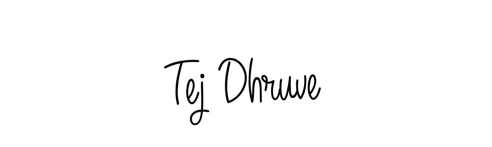 Use a signature maker to create a handwritten signature online. With this signature software, you can design (Angelique-Rose-font-FFP) your own signature for name Tej Dhruve. Tej Dhruve signature style 5 images and pictures png